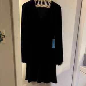 Elegant Velvet Draper James Black Long Sleeve Dress XL  NEW with tags